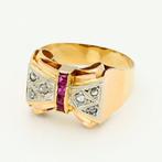 Ring - 18 karaat Geel goud, Roségoud, Witgoud Robijn -, Sieraden, Tassen en Uiterlijk, Ringen, Nieuw