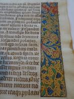 getijdenboek perkament bloem acanthusrand, N-Frankrijk 1480, Antiek en Kunst, Antiek | Boeken en Bijbels, Verzenden