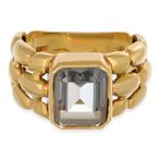 Ring - 18 karaat Geel goud - 2.75ct. tw. Aquamarijn, Nieuw