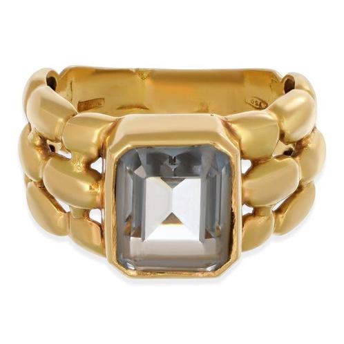 Ring - 18 karaat Geel goud - 2.75ct. tw. Aquamarijn, Sieraden, Tassen en Uiterlijk, Ringen