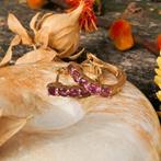 9 Krt. oorstekers met roze toermalijn (oorbellen, dames), Sieraden, Tassen en Uiterlijk, Antieke sieraden, Ophalen of Verzenden