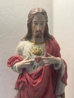 Beeld - Jezus Heilig Hart - 43 cm - Antiek - Gips -, Antiek en Kunst