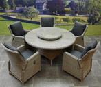 Bilbao Riccione dining tuinset 150 cm rond 7-delig grijs, Tuin en Terras, Tuinsets en Loungesets, Ophalen of Verzenden, Nieuw