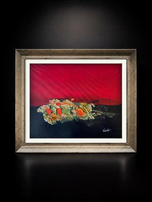 Marco Galli (1975) - Natura morta con mazzo di fiori, Antiek en Kunst, Kunst | Schilderijen | Modern