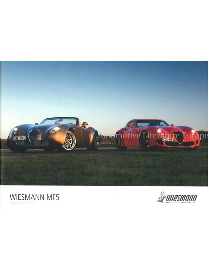 2011 WIESMANN MF5 GT | ROADSTER BROCHURE DUITS, Boeken, Auto's | Folders en Tijdschriften