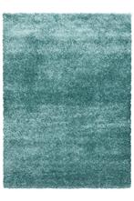 Shaggy Vloerkleed | Brilliant | Aqua | 80x250 cm, Verzenden, Nieuw