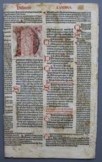 7 Inkunabelblätter,Rechtsbuch,Decretum Gratiani, Initialien,