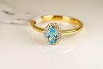 Ring - 14 karaat Geel goud Topaas - Diamant, Sieraden, Tassen en Uiterlijk, Ringen, Nieuw