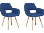 BELIANI CHICAGO - Eetkamerstoel - Retro stijl - Marineblauw, Huis en Inrichting, Stoelen, Verzenden, Nieuw