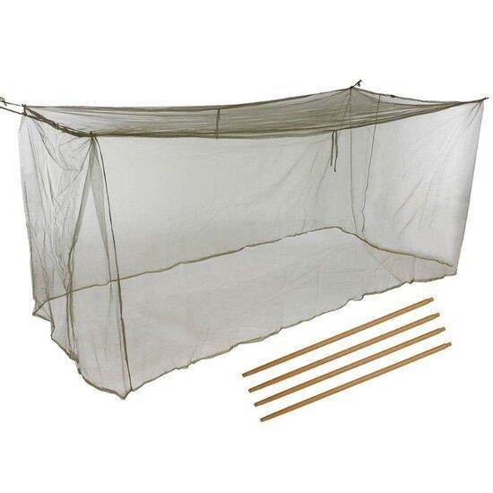 Franse leger muskietennet voor veldbed met stangen, leger..., Caravans en Kamperen, Kampeeraccessoires, Zo goed als nieuw, Ophalen of Verzenden