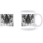 Beker - Tijgerkop Zwart/Wit met gekleurde Ogen NIEUW, Huis en Inrichting, Keuken | Servies, Ophalen of Verzenden, Nieuw