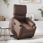 vidaXL Sta-op-stoel elektrisch kunstleer bruin, Huis en Inrichting, Fauteuils, Verzenden, Nieuw