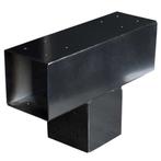 Paalverbinder vierkant verlengstuk T-model 120x120mm zwart, Ophalen of Verzenden, Nieuw