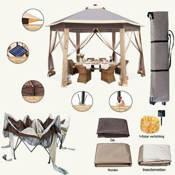 Easy Popup - Partytent - Creme 330 x 330 - Insectvrij Key... beschikbaar voor biedingen