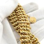 18 Krt. Gouden Franse gourmet schakel armband | 19,5 cm, Goud, Gebruikt, Ophalen of Verzenden, Overige kleuren