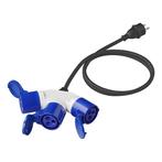 ProPlus Verloopkabel - 3 weg - 150 cm - Schuko naar 3 CEE..., Ophalen of Verzenden, Nieuw