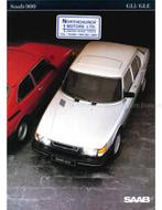 1984 SAAB 900 GLI | GLE BROCHURE ENGELS, Nieuw, Author