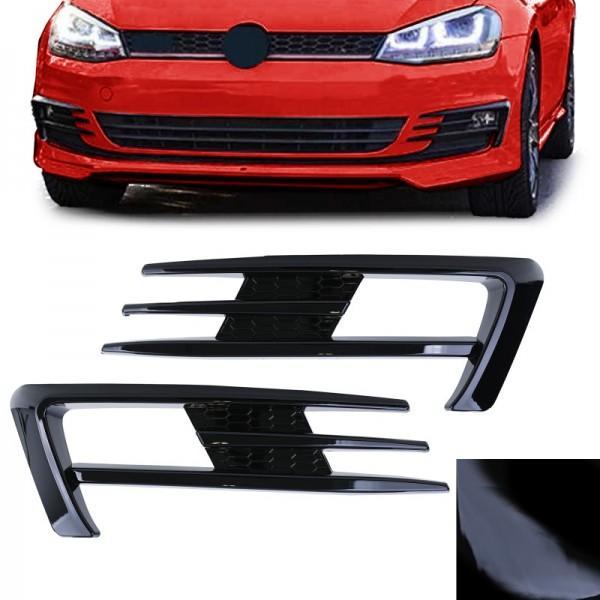 Grill-covers VW Golf VII 12-16, GTI-Look glans zwart, Auto-onderdelen, Carrosserie en Plaatwerk, Ophalen of Verzenden
