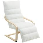 TRUUSK Loungestoel Fauteuil - Verstelbaar Voetensteun - Sher, Huis en Inrichting, Stoelen, Verzenden, Nieuw