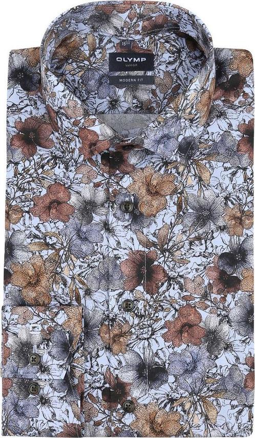 Olymp Luxor Overhemd Bloemenprint Multicolour maat 44 Heren, Kleding | Heren, Overhemden, Nieuw, Verzenden