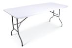 Klaptafel 180 x 76cm - vouwbaar | Lichtgrijs, Huis en Inrichting, Tafels | Bijzettafels, Ophalen of Verzenden, Nieuw, Kunststof