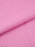 Exclusieve roze gingham-stof 100% katoen - Made in Italy -