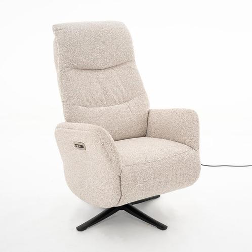*WOONWINKEL* Elektrisch Verstelbare Stoel Lichtgrijze Stof, Huis en Inrichting, Fauteuils, Nieuw, Stof, Verzenden