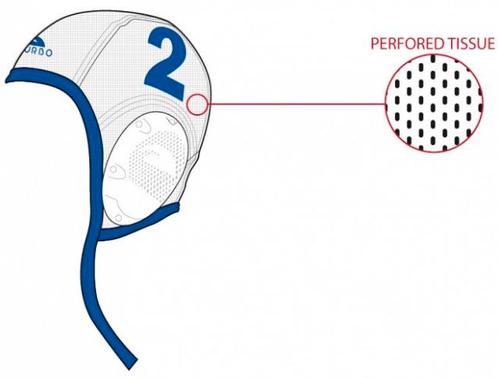 Turbo Waterpolo cap New Gen (luchtdoorlatend gaas stof) wit, Watersport en Boten, Waterpolo, Nieuw, Verzenden