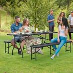 Biertafel / Bierbank / Biertafelset - Kunststof & Rotan - 3-, Tuin en Terras, Tuintafels, Verzenden, Nieuw