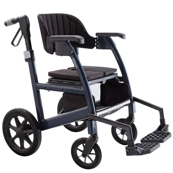 2-in-1 Rolstoel én rollator - Triumph Prestige - Mid. Blue, Diversen, Rolstoelen, Duwrolstoel, Nieuw, Inklapbaar, Ophalen of Verzenden
