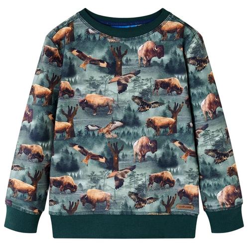vidaXL Kindertrui 128 donkergroen, Kinderen en Baby's, Kinderkleding | Overige, Nieuw, Verzenden