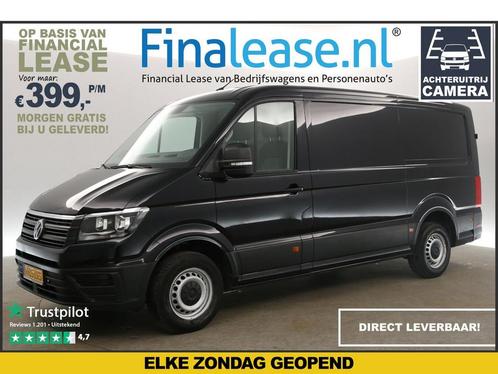 Volkswagen Crafter 2.0 TDI L3H2 140PK 3000KG Trekgw. €399pm, Auto's, Bestelauto's, Lease, Handgeschakeld, Diesel, Volkswagen, Zwart