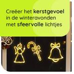 Kerstverlichting Raam Zuurstok + Kerstbel + Kerstengel -, Diversen, Verzenden, Nieuw
