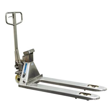MAMMUTH palletwagen met weegschaal RVS 2500 Kg 115cm beschikbaar voor biedingen