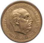Spanje. Francisco Franco. 2,50 Pesetas 1953 (*71).
