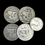 Portugal. 5 Silver Coins (4x 5 Escudos + 1x 2.50 Escudos) -