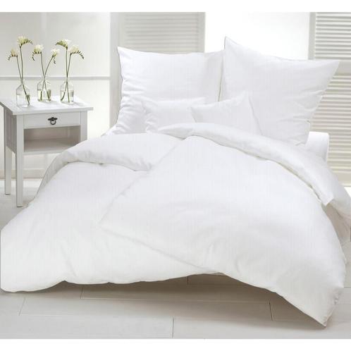 GGM Gastro | (80 stuks) Damast dekbedovertrek Linz - 80 x 40, Huis en Inrichting, Slaapkamer | Beddengoed, Wit, Nieuw, Overige maten