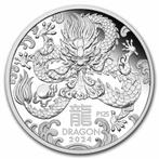 Lunar III - Proof High Relief- Year of the Dragon - 1 oz, Postzegels en Munten, Munten | Oceanië, Zilver, Losse munt, Verzenden
