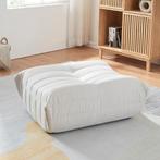 Voetenbank Kodsø 35x80x65 cm microvezel beige [en.casa], Huis en Inrichting, Krukjes, Verzenden, Nieuw