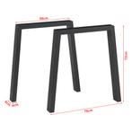 Stalen onderstel Kraftisried set van 2 tafelpoot 72x70 cm zw, Verzenden, Nieuw