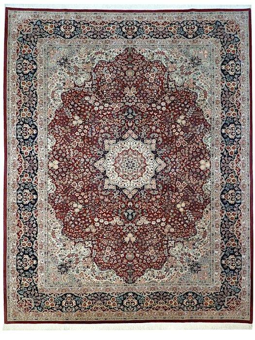 Kashan met zijde - Tapijt - 366 cm - 275 cm, Huis en Inrichting, Stoffering | Tapijten en Kleden