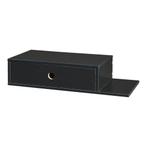 Wandplank Stor met lade 65x30x15 cm zwart [en.casa], Huis en Inrichting, Woonaccessoires | Wandplanken en Boekenplanken, Verzenden