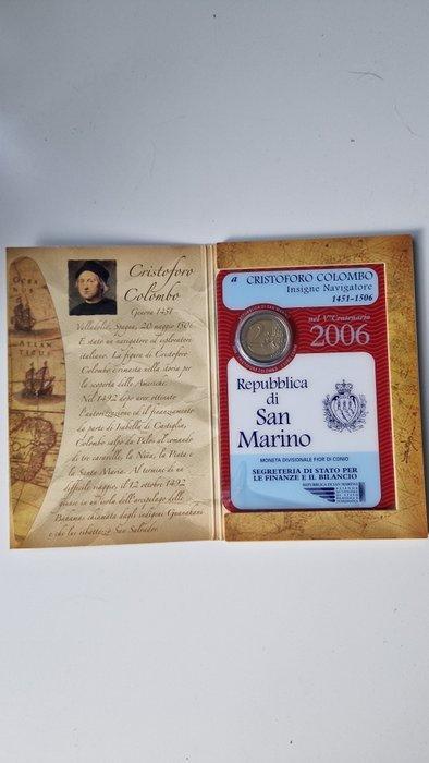 San Marino. 2 Euro 2006 Cristoforo Colombo (Zonder, Postzegels en Munten, Munten | Europa | Euromunten