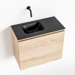 MONDIAZ OLAN 60cm toiletmeubel washed_oak. LEX wastafel, Ophalen of Verzenden, Nieuw, Bad