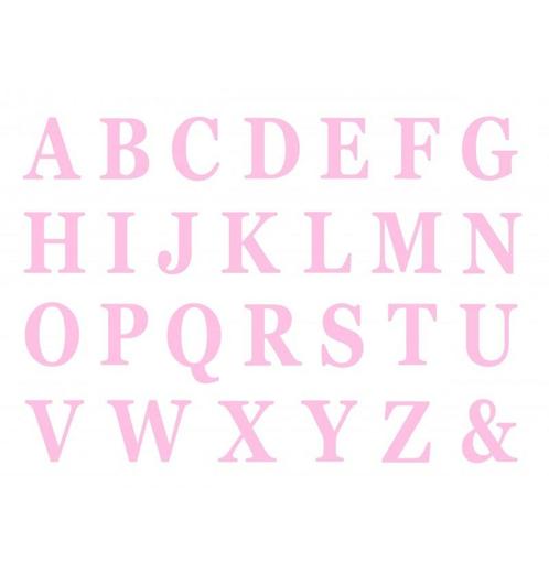 Roze Letters Zelfklevend Stickervel (48st), Hobby en Vrije tijd, Feestartikelen, Nieuw, Ophalen of Verzenden