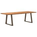 vidaXL Eettafel rechthoekig 240x90x74 cm massief eikenhout, Huis en Inrichting, Verzenden, Nieuw