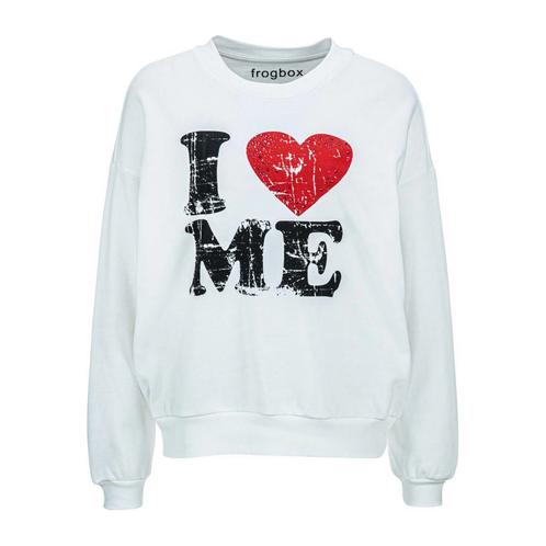 Frogbox • witte sweater I love me • 36, Kleding | Dames, Truien en Vesten, Wit, Nieuw, Maat 36 (S), Verzenden
