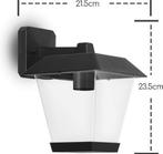 Aigostar Wandlamp - Buitenlamp - IP44 - E27 - Zwart, Verzenden, Nieuw