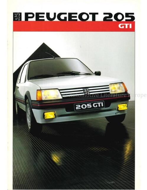1986 PEUGEOT 205 GTI BROCHURE NEDERLANDS, Boeken, Auto's | Folders en Tijdschriften, Peugeot