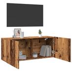 vidaXL Tv-meubel wandgemonteerd 100x30x41 cm oud houtkleurig, Huis en Inrichting, Verzenden, Nieuw, Overige houtsoorten